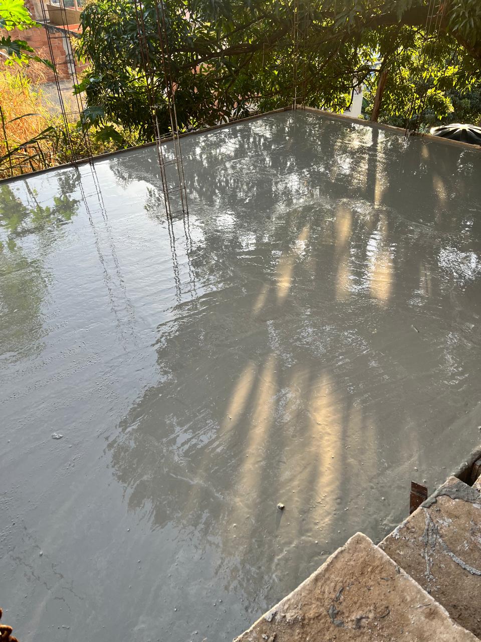 Laje concretada — obra atendida